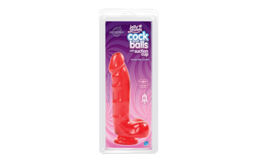 Kuur en Ballen met Zuignap 17 cm - Jelly Jewels Plezier