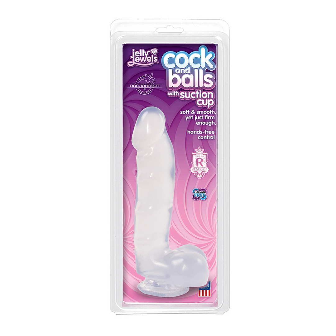 Cock and Balls with Suction Cup 17 cm – Realistic & Hands-free