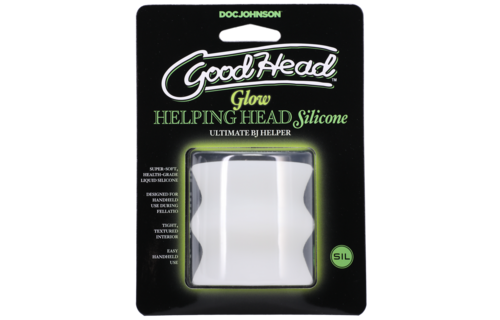 Glow Helping Head Silicone - Glow-in-the-dark Masturbator Sleeve