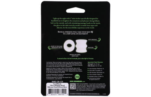 Glow Helping Head Silicone - Glow-in-the-dark Masturbator Sleeve