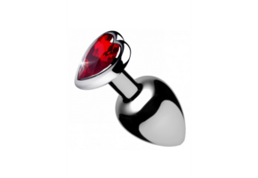 Red Heart Gem Butt Plug 8.4 cm – Sensual Anal Pleasure