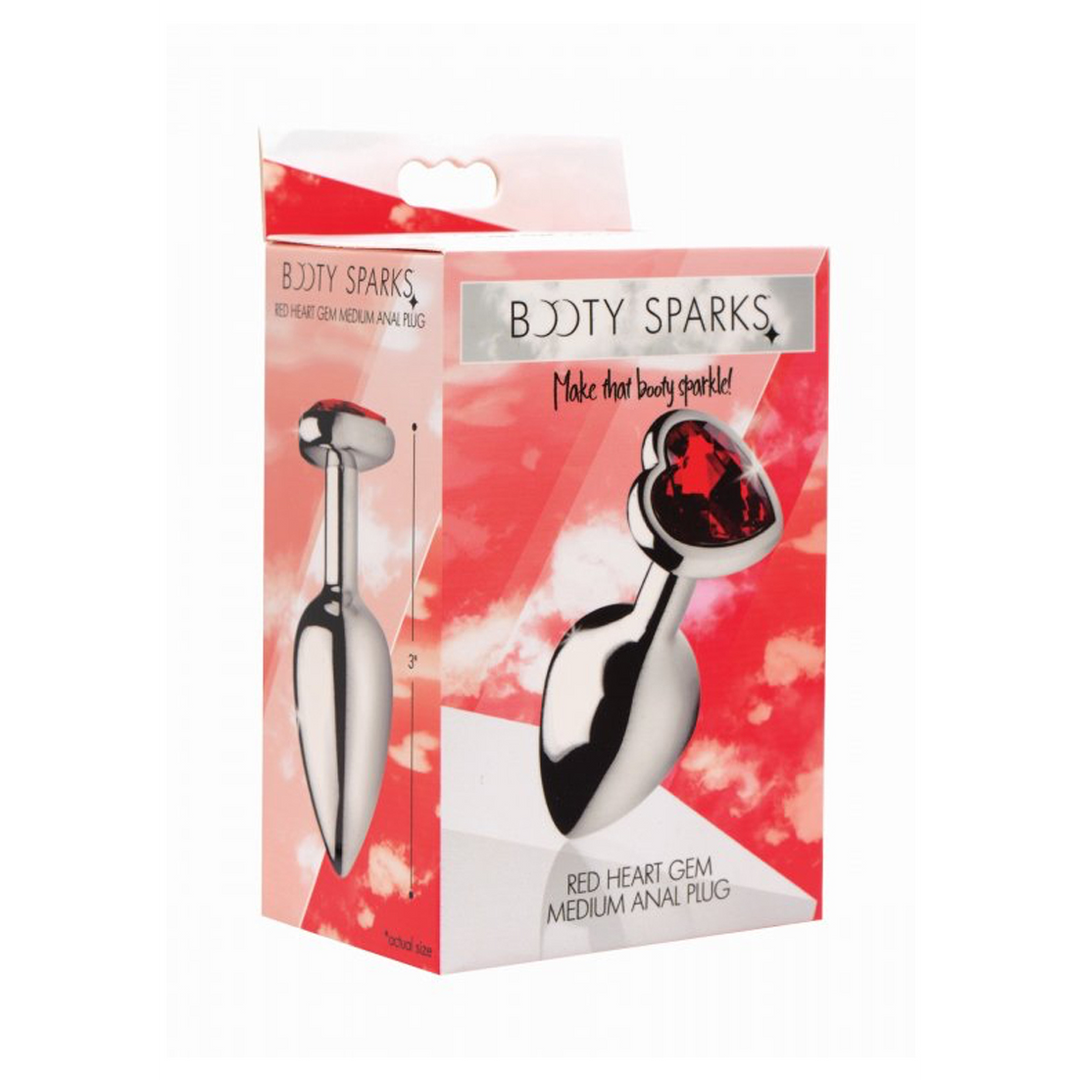 Red Heart Gem Butt Plug 8.4 cm – Sensual Anal Pleasure