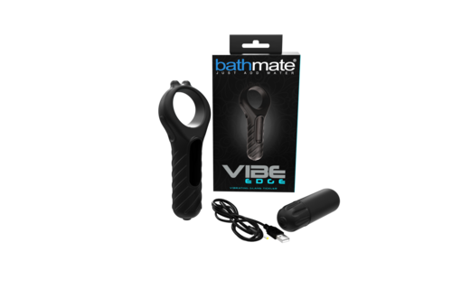 Vibe - Edge - Vibrerende Cockring en Bullet - Zwart