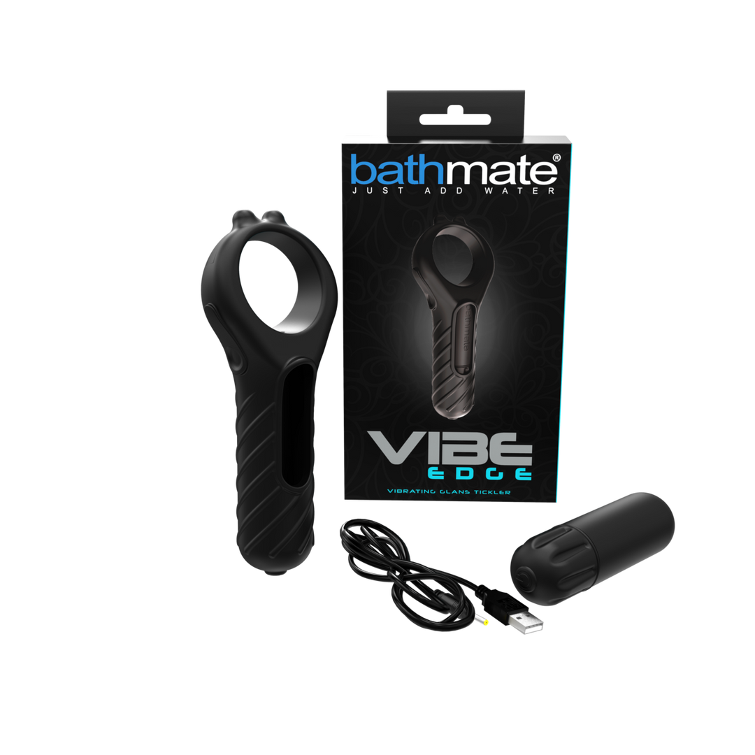 Vibe Edge Vibrating Cock Ring & Bullet | Powerful Pleasure Black
