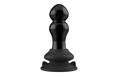 Rimly Glas-Buttplug 5,1 cm | Vibrierend mit Saugnapf