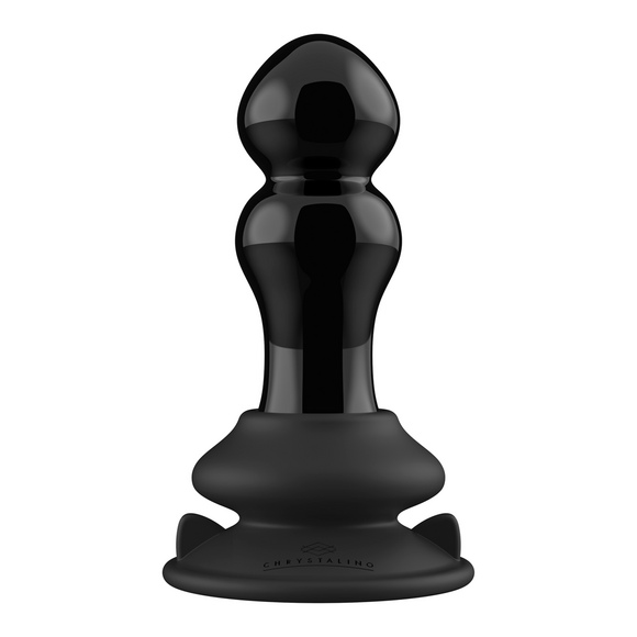 Rimly Glas-Buttplug 5,1 cm | Vibrierend mit Saugnapf