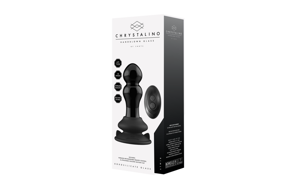 Rimly Glazen Buttplug 5,1 cm | Vibrerend met Zuignap