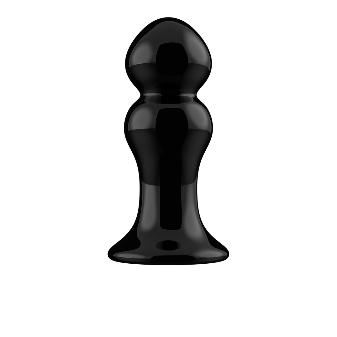 Rimly Glass Butt Plug 5.1 cm | Vibrating with Suction Cup