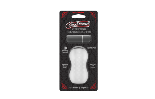 GoodHead - Helping Head Pro - Vibrating Masturbator Sleeve - Frost