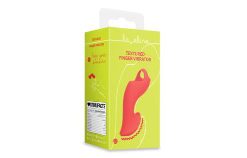 Getextureerde Vingervibrator Sunrise Red – Intense Sensaties