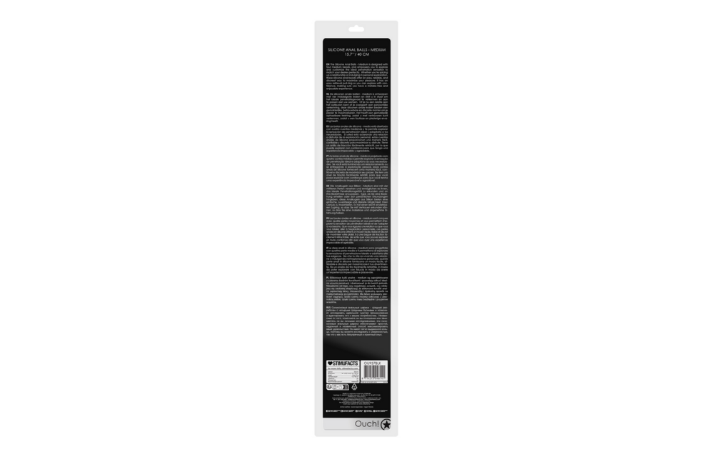 Silikon-Analkugelkette - Medium - Schwarz