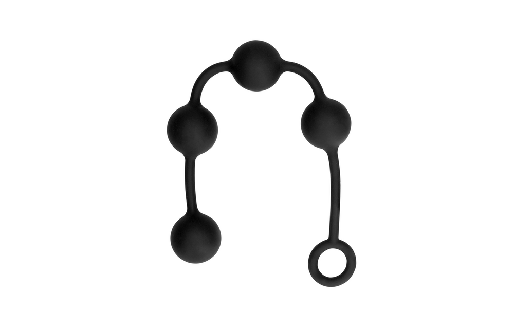 Siliconen Anale Ballen Medium 3,7 cm Zwart - Ultiem Genot