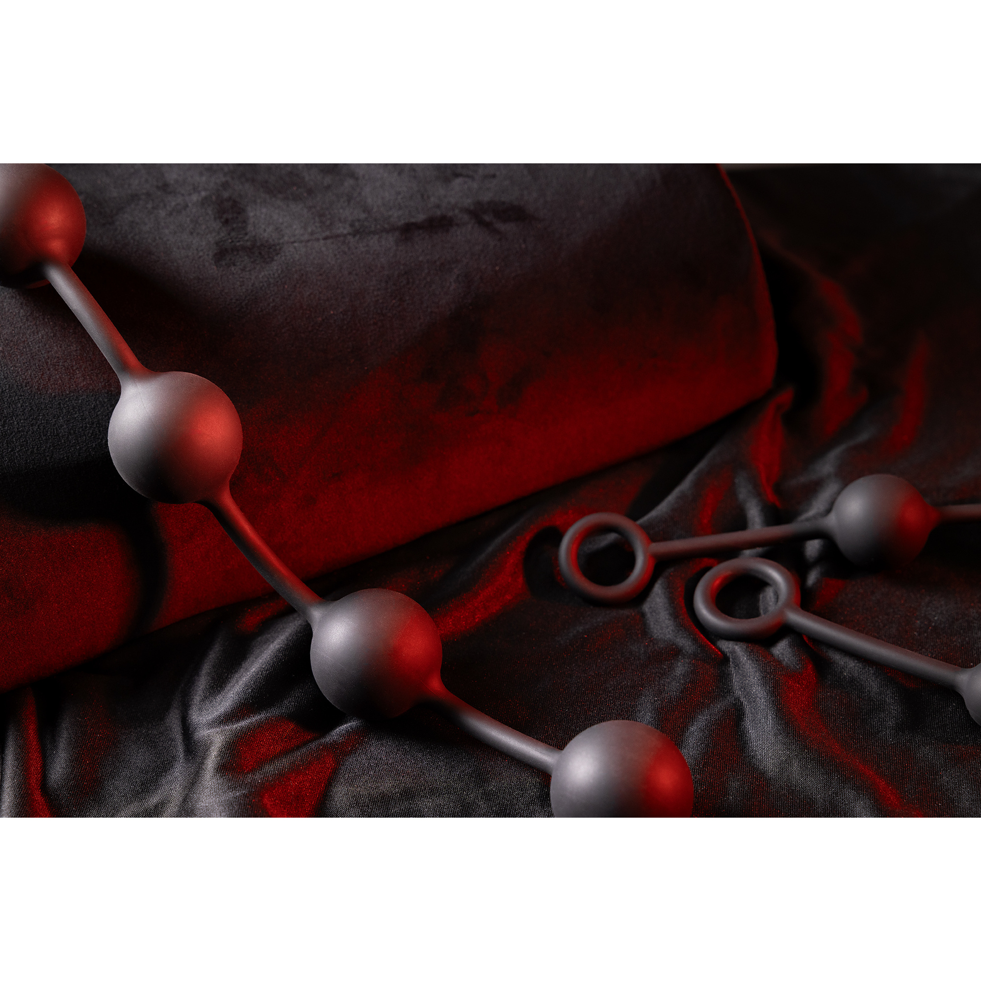 Silicone Anal Beads Medium 3.7 cm Black - Ultimate Pleasure