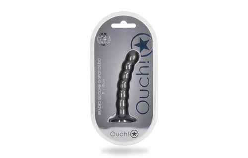 Beaded Silicone G-Spot Dildo 13.8 cm - 5.4 cm Gunmetal