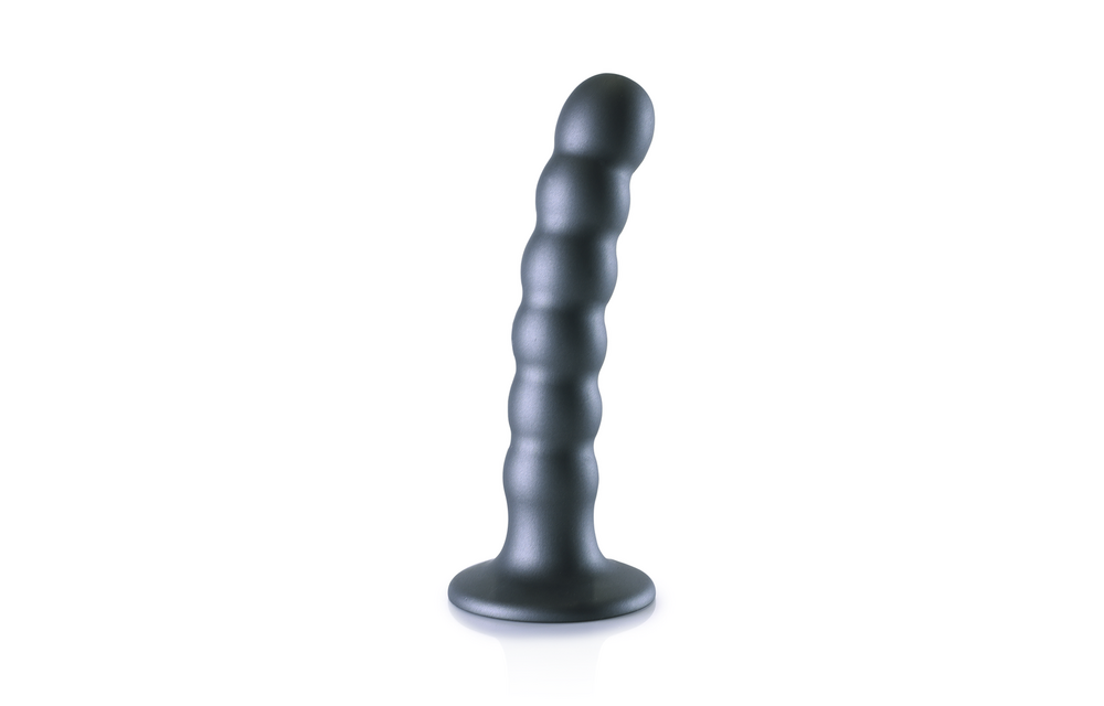 Gekraalde Siliconen G-Spot Dildo 13,8 cm - 5,4 cm Gunmetal