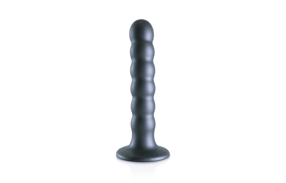 Perlen silikon G-Punkt Dildo - 5'' / 13 cm - Gunmetal