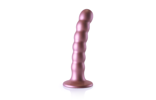 Perlen-Silikon G-Punkt Dildo - 5'' / 13 cm - Roségold