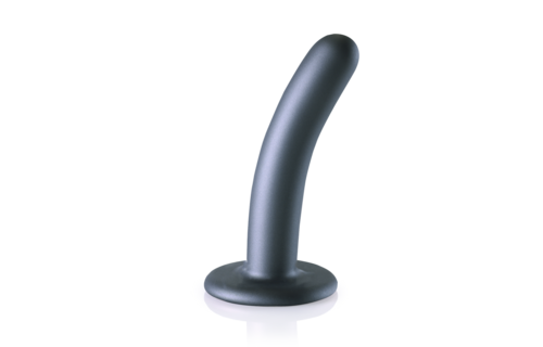 Smooth Silicone G-Spot Dildo - 5'' / 12 cm - Gunmetal
