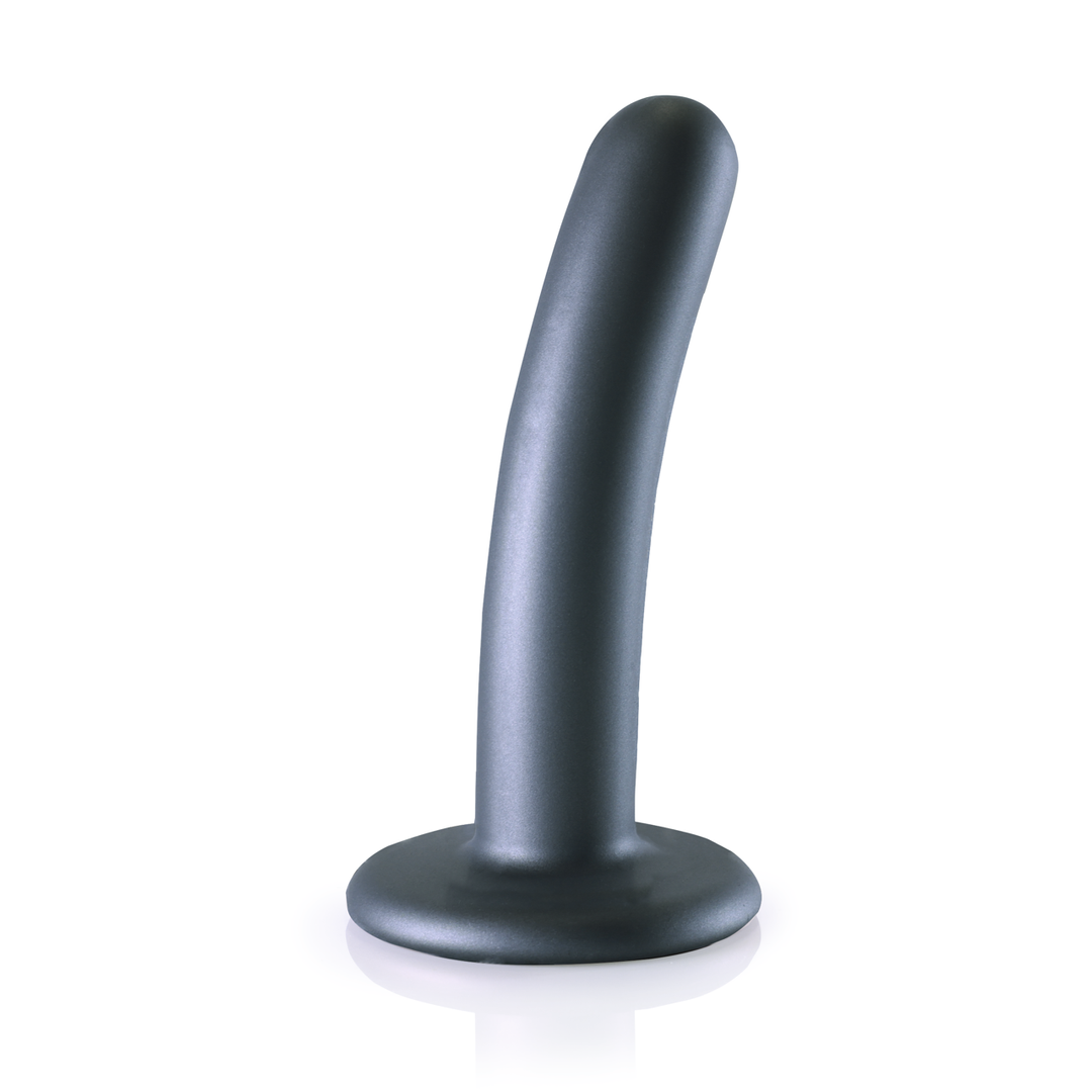 Glatter Silikon G-Punkt Dildo - 5'' / 12 cm - Gunmetal