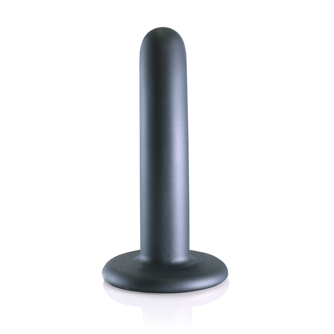 Zachte Siliconen G-Spot Dildo - 5'' / 12 cm - Gunmetal