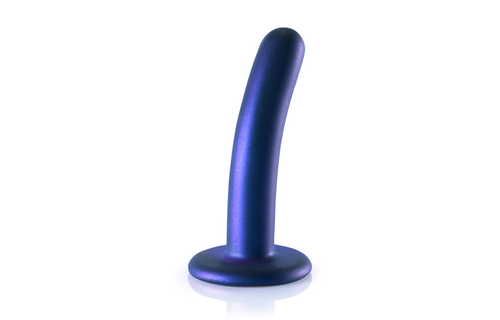 Glatter Silikon G-Punkt Dildo - 5'' / 12 cm - Metallic Blau