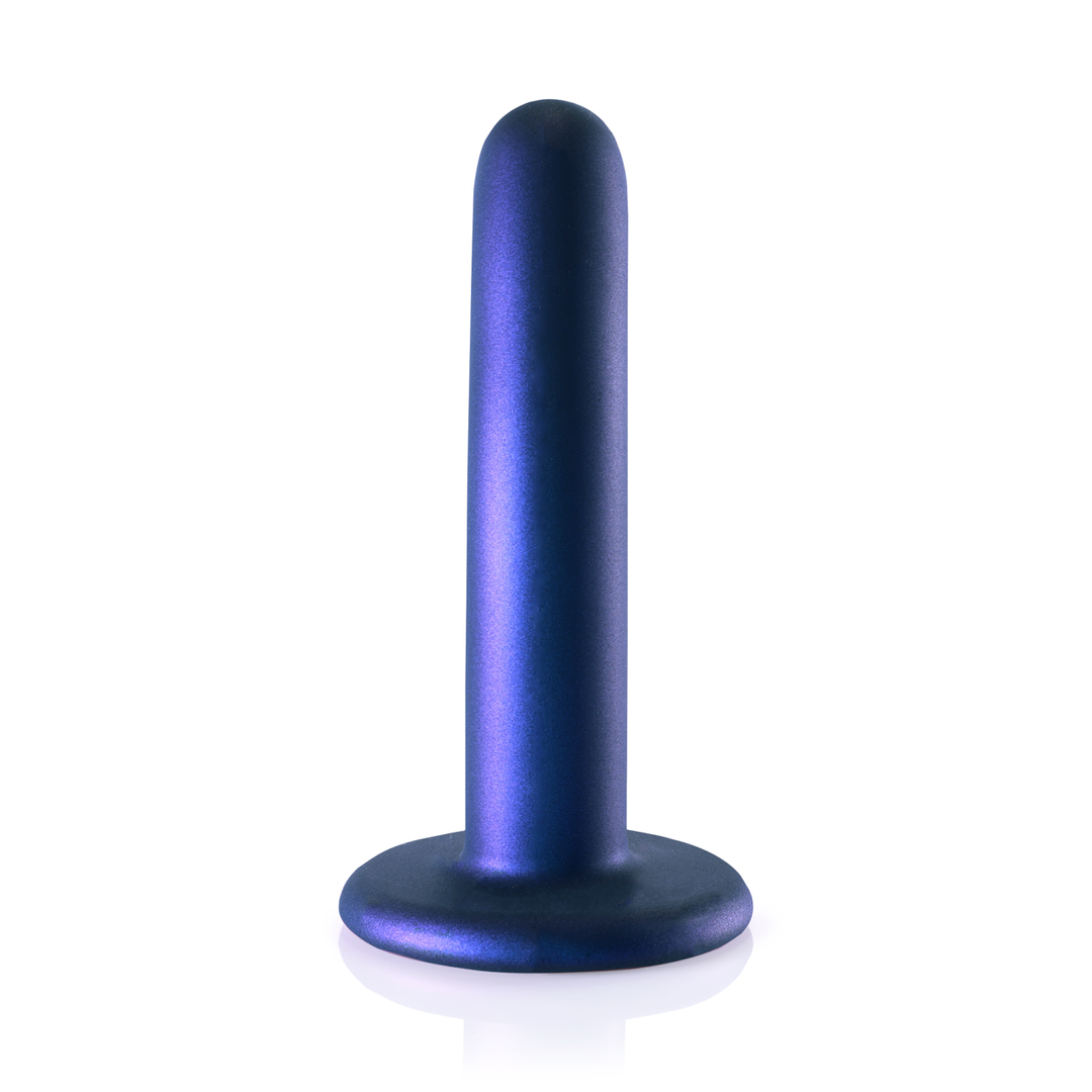 Glatter Silikon G-Punkt Dildo - 5'' / 12 cm - Metallic Blau