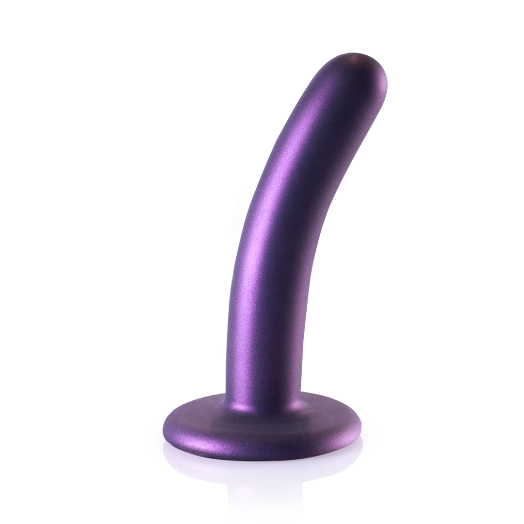 Soft Silicone G-Spot Dildo 6.2 cm - Metallic Purple | Ouch!