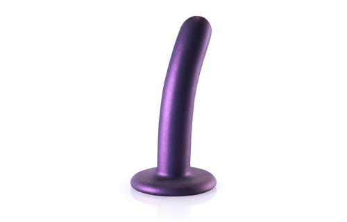 Zachte Siliconen G-Spot Dildo 6,2 cm - Metallic Paars | Ouch!