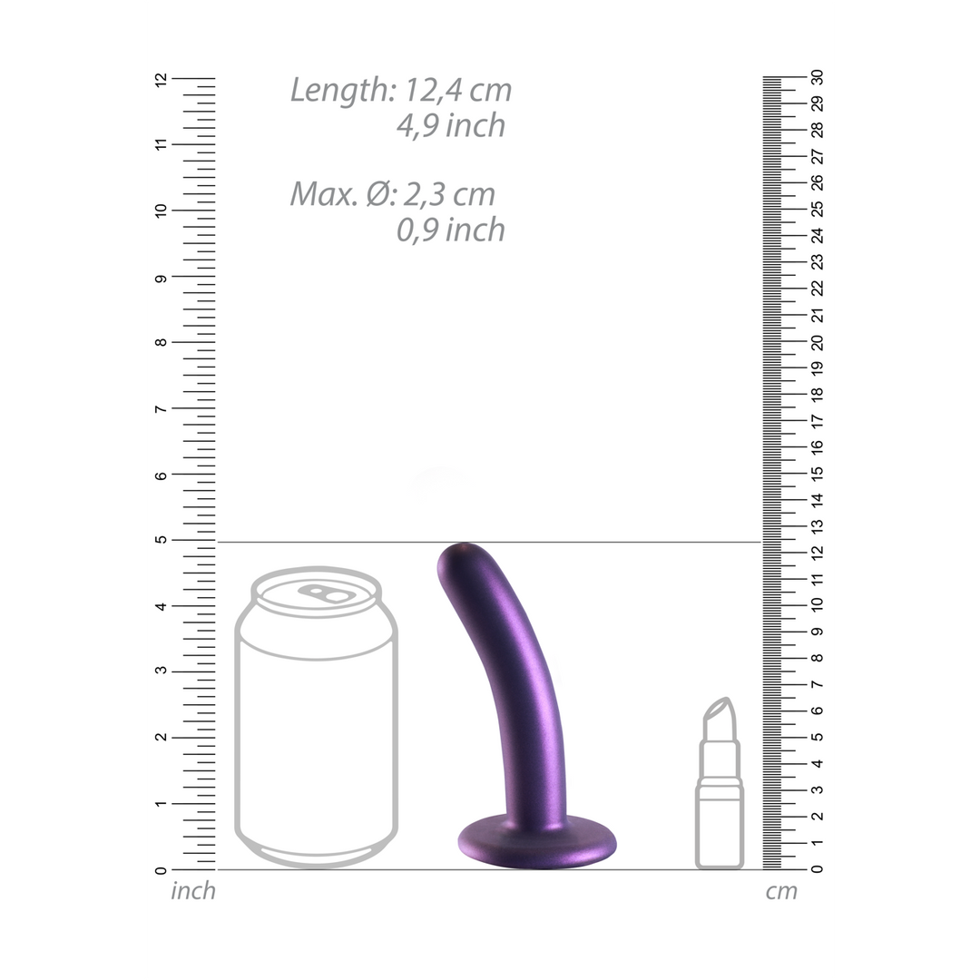 Soft Silicone G-Spot Dildo 6.2 cm - Metallic Purple | Ouch!