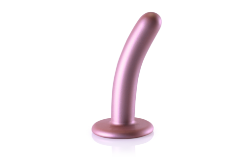 Smooth Silicone G-Spot Dildo - 5'' / 12 cm - Rose Gold