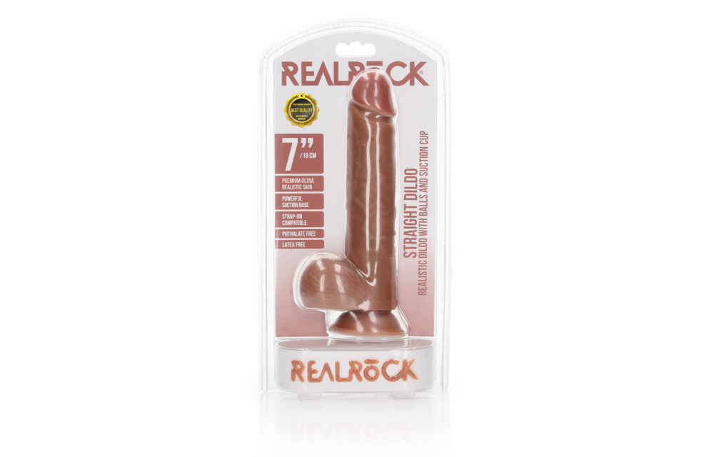 RealRock Dildo 7,5 cm – Realistisch, Saugnapf & Hoden