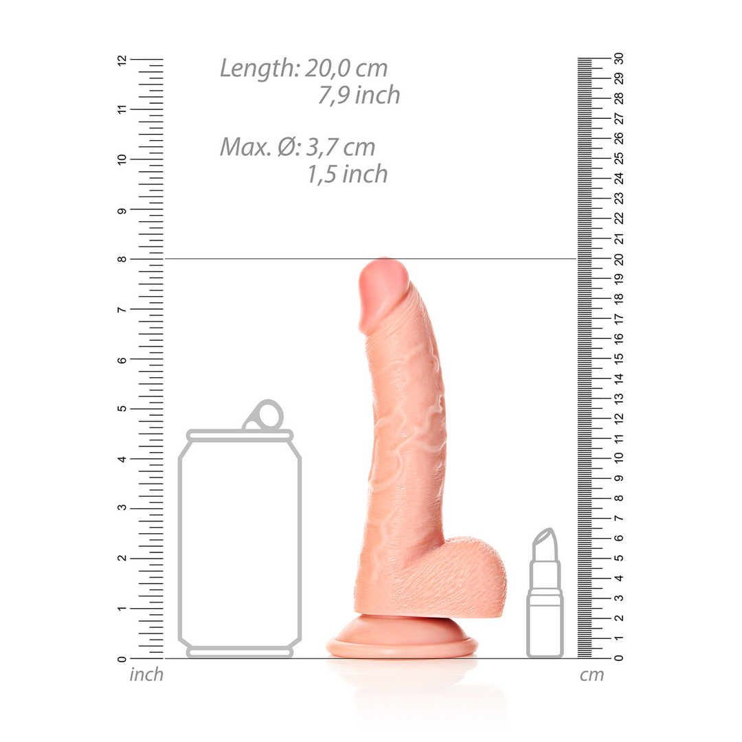 Curved Realistic Dildo 9 cm with Suction Cup – RealRock