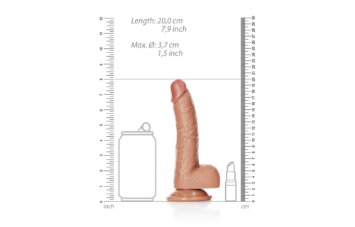 RealRock Realistischer Dildo 9 cm mit Saugnapf & Hoden
