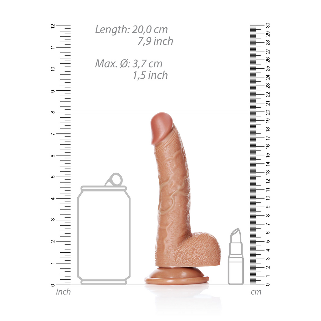 RealRock Realistische Dildo 9 cm met Zuignap & Ballen