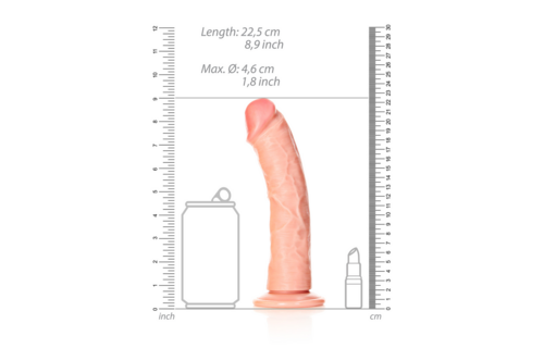 Curved Realistic Dildo Suction Cup 20.5 cm - RealRock by Shots