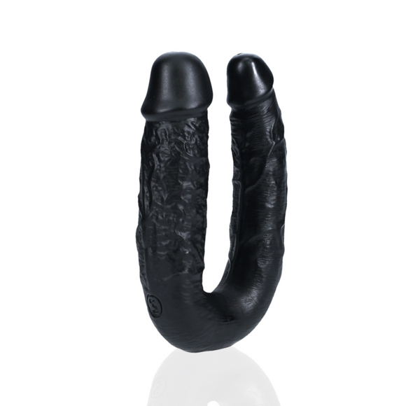 U-förmiger Doppeldildo 12,7 cm x 3,2 cm Schwarz – RealRock