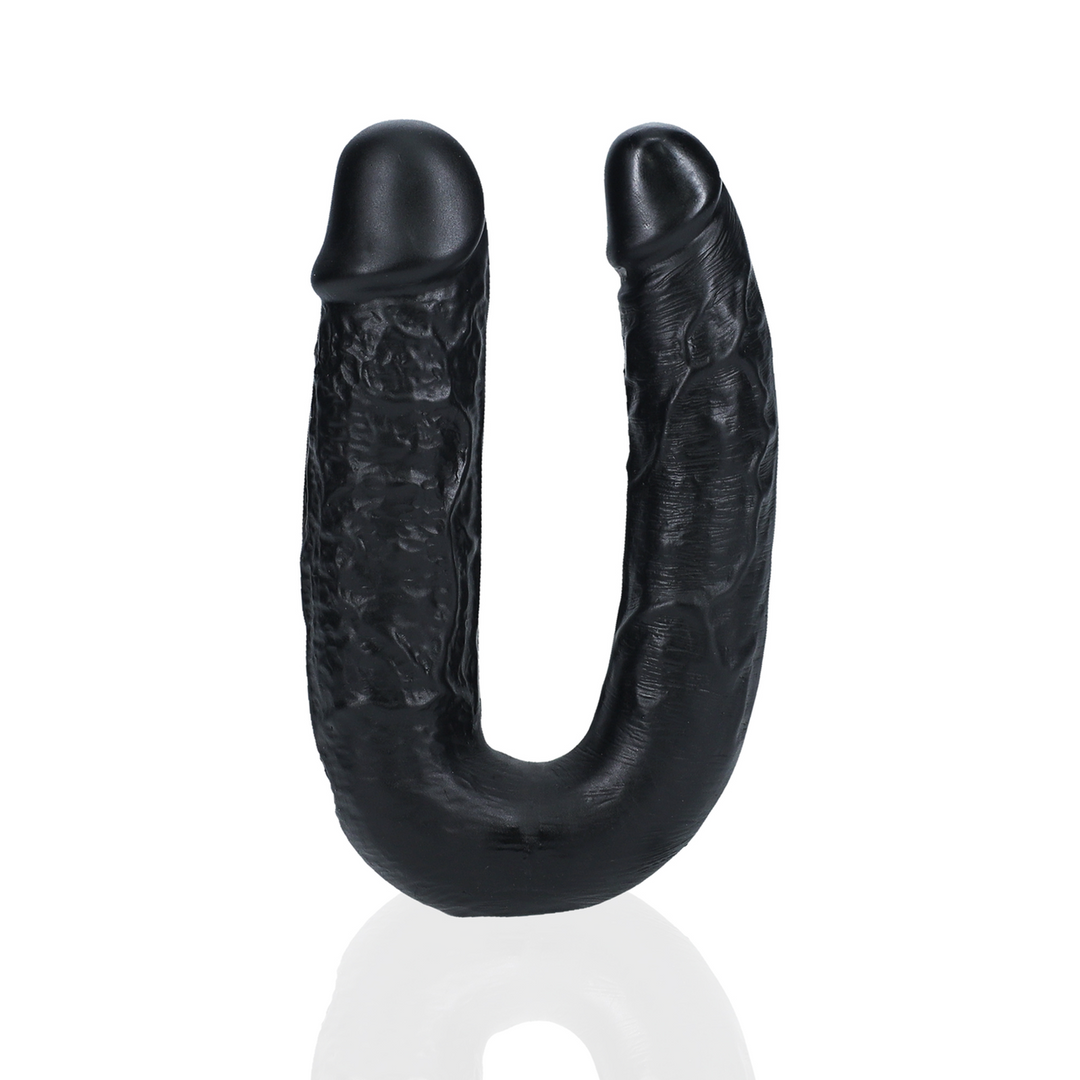 U-förmiger Doppeldildo 12,7 cm x 3,2 cm Schwarz – RealRock