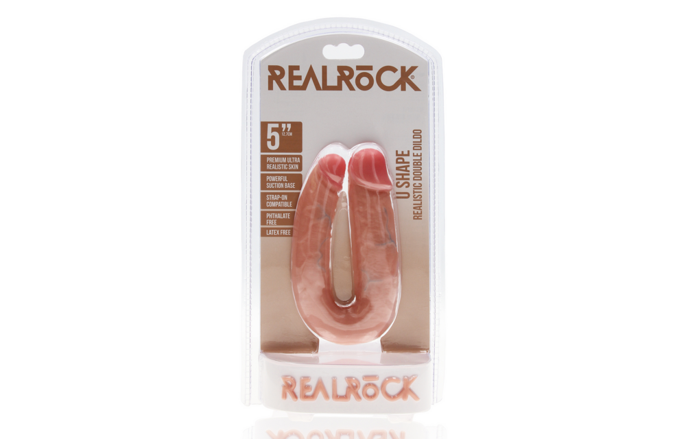 U-förmiger Doppeldildo 12,7 cm Realistisch & Hautfarben