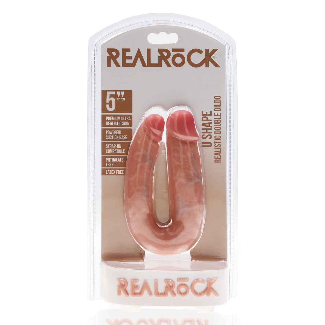 U-förmiger Doppeldildo 12,7 cm Realistisch & Hautfarben