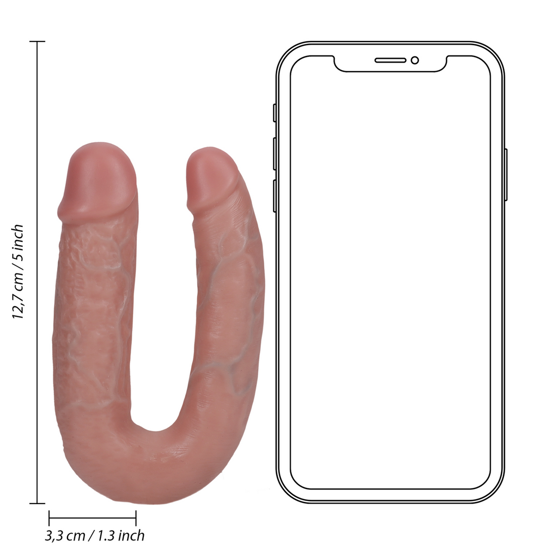 U-förmiger Doppeldildo 12,7 cm Realistisch & Hautfarben