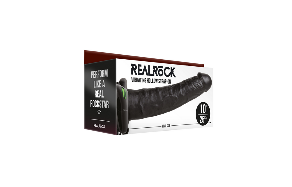 Vibrating RealRock Hollow Strap-On 24.5 cm - Without Balls