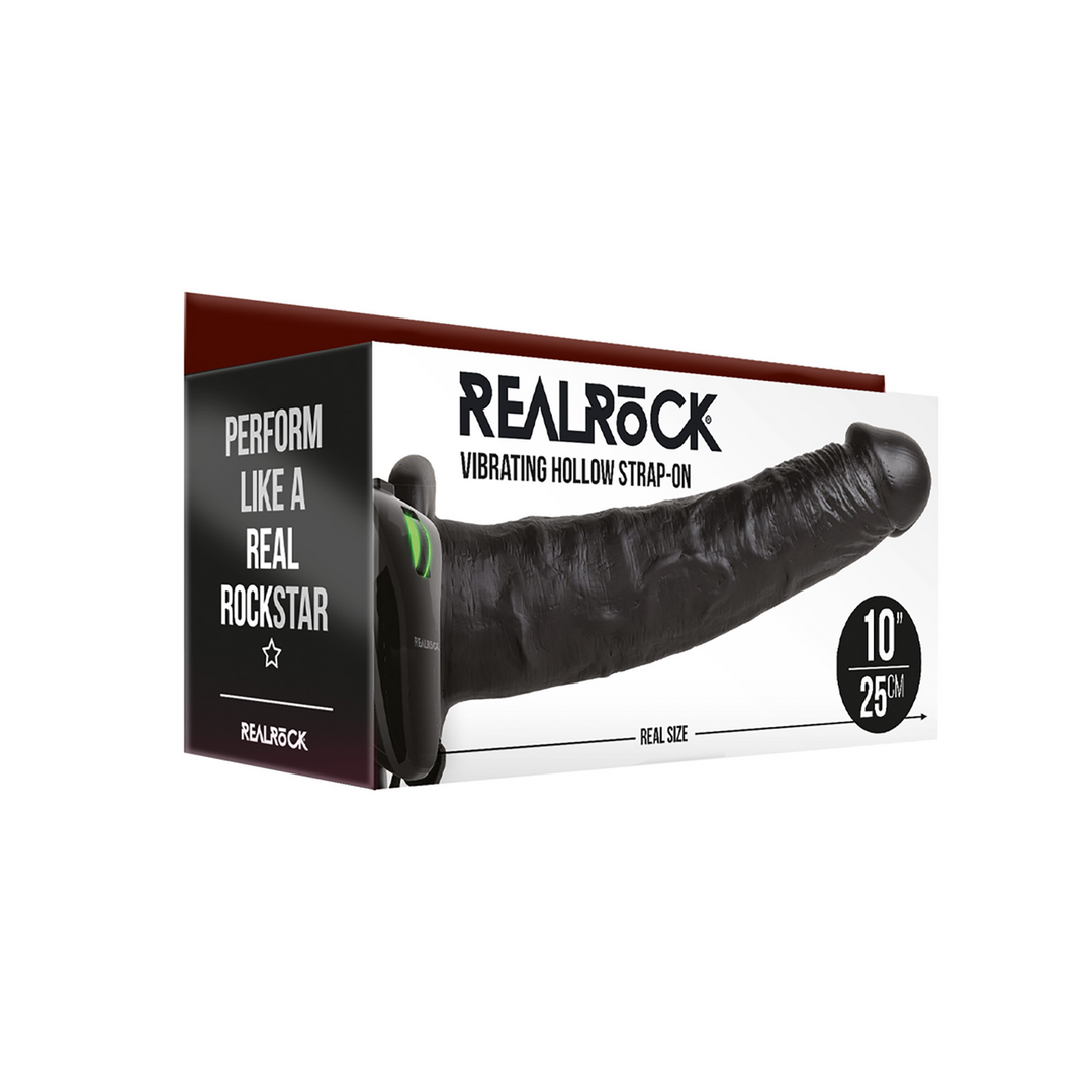 Vibrating RealRock Hollow Strap-On 24.5 cm - Without Balls