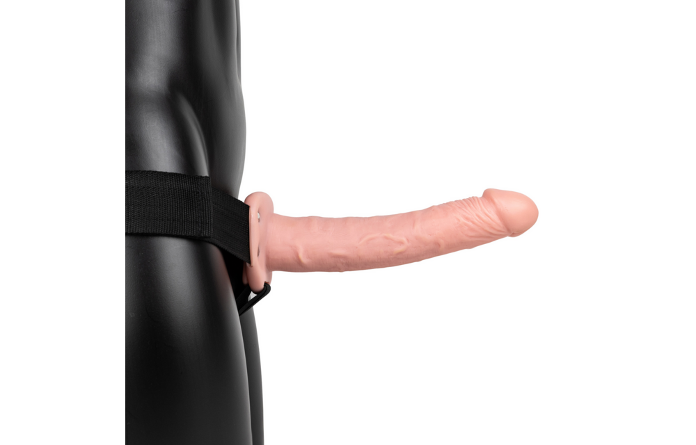 RealRock Vibrierender hohler Strap-On 24,5 cm – Ultimatives Vergnügen