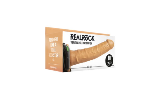 Vibrerende Holle Strap-On 24,5 cm | RealRock by Shots