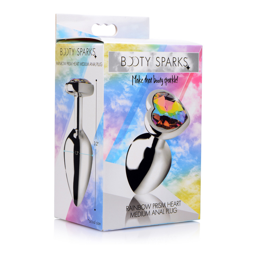 Rainbow Prism Hartvormige Buttplug 8,2 cm – Medium Genot