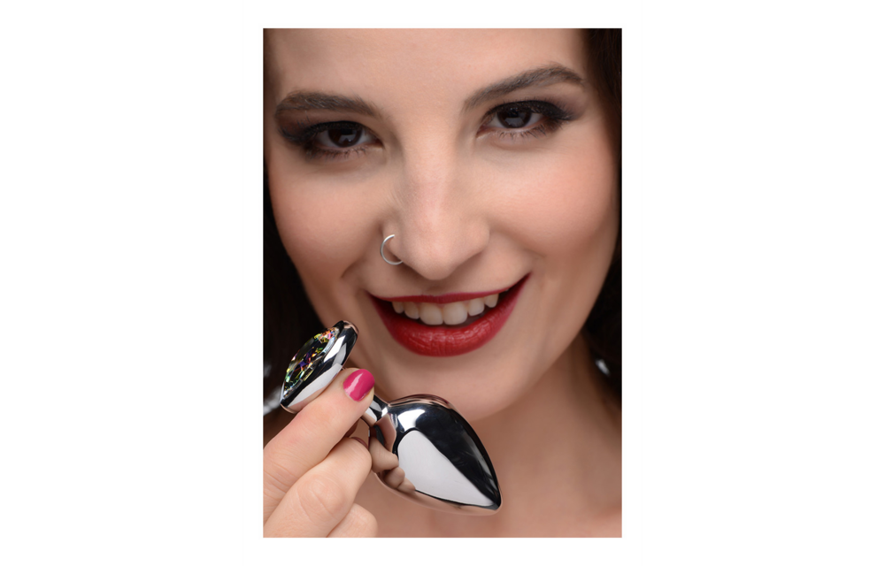 Rainbow Prism Heart-Shaped Butt Plug 8.2 cm – Medium Pleasure