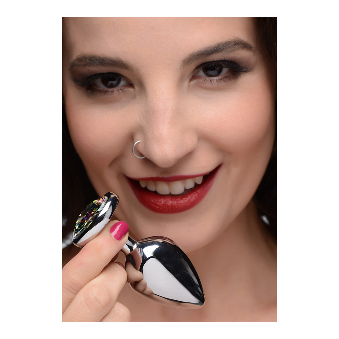 Rainbow Prism Hartvormige Buttplug 8,2 cm – Medium Genot