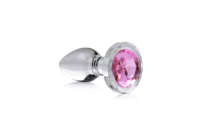 Pink Gemstone Glass Anal Plug 7.4 cm – Shine & Pleasure