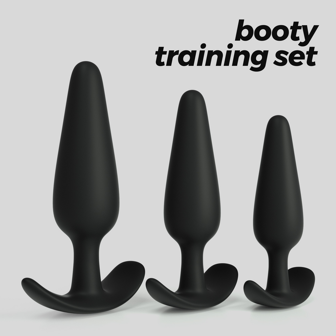 Tic Tac Toe Anal Plug Training Set 9-11 cm | Black Silicone