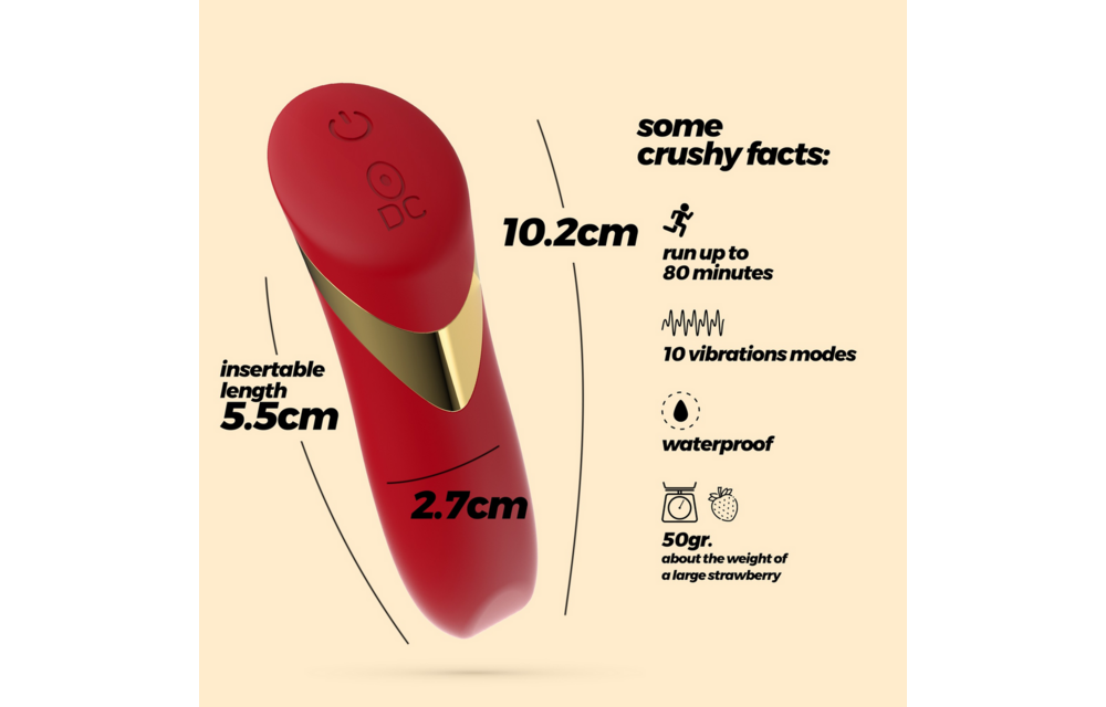 Blinders Bullet Rot – Wiederaufladbarer vibrierender Bullet-Vibrator, kompakt